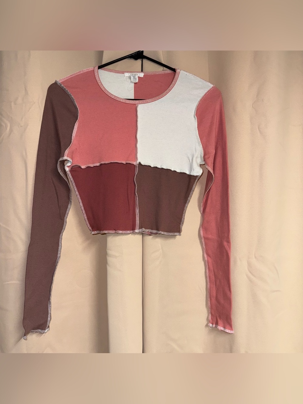 full tilt long sleeve crop top